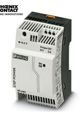 菲尼克斯导轨电源单相12V3A输出 STEP-PS/ 1AC/12DC/3-2868570