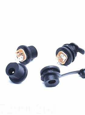 供应圆形DC电源插座带螺母插座DC021铁针铜针2.1圆针防水插座