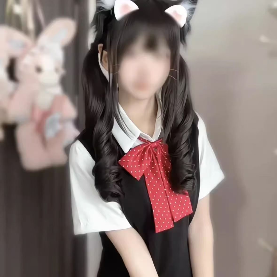 星程【扎好双马尾】假发女65cm罗马卷lolita甜妹jk空气刘海长卷发
