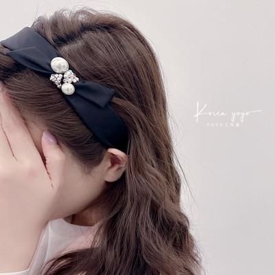 高级感3厘米宽水晶钻防滑镶钻发箍可立造型头饰发卡压发饰头箍