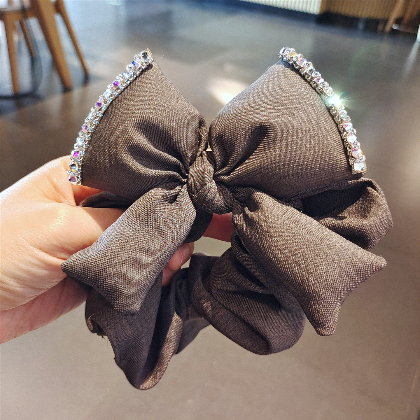 充棉蝴蝶结水钻发绳大肠圈高级感气质慵懒马尾蝴蝶结头绳发圈头饰,饰品/流行首饰/时尚饰品新,发饰,淘宝优惠券,粉丝福利购,淘宝优惠卷