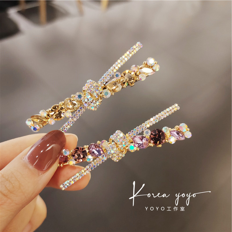 发饰韩国进口精致水钻刘海夹