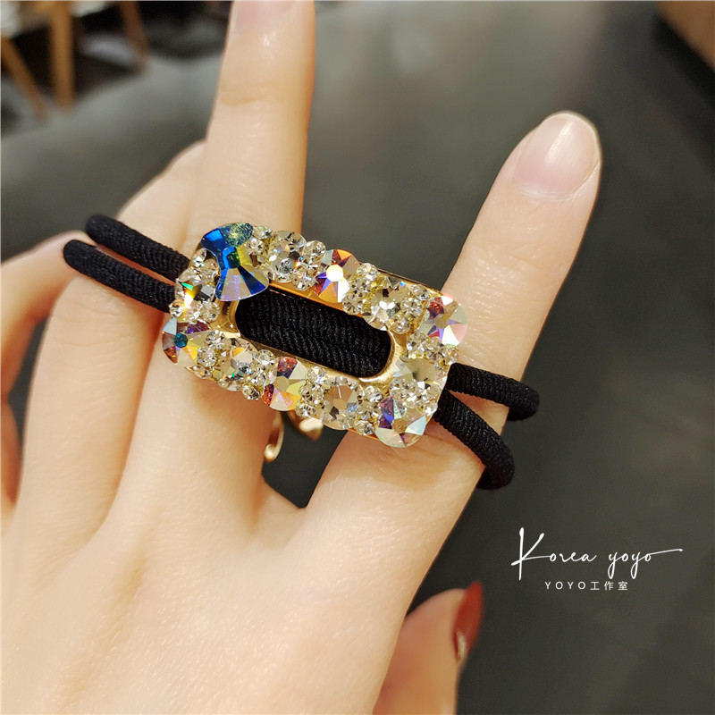 高级感发绳镶钻简约闪亮