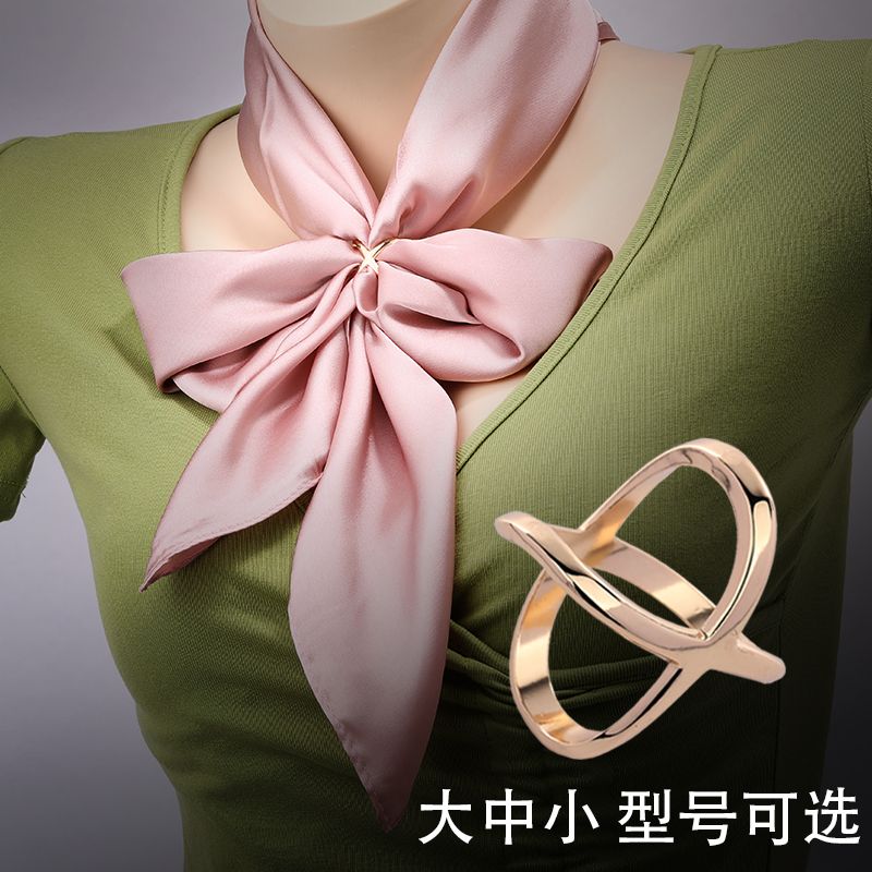 简约合金丝巾扣衣角扣女打蝴蝶结