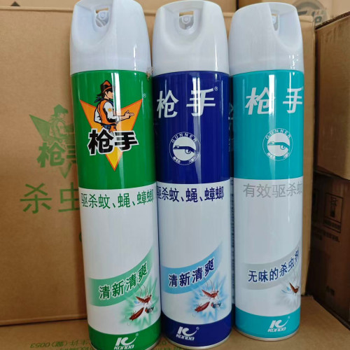 枪手无味杀虫气雾剂600ml整箱批发驱蚊虫蝇蟑螂蚂蚁家用酒店宾馆