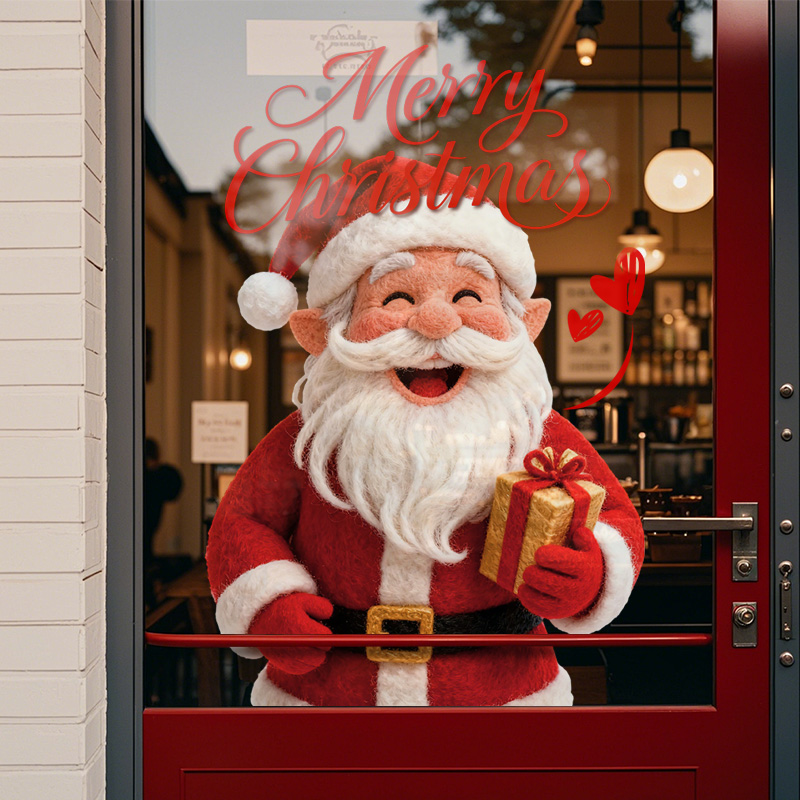 圣诞节christmas装饰玻璃静电贴