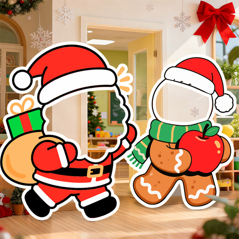 圣诞节场景布置装饰人形立牌KT板