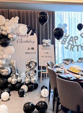 十八18岁生日场景布置装饰成人礼女孩高级感氛围背景墙kt板30男生