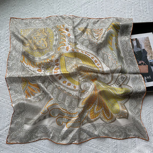 夏季薄款围巾防晒纱巾高品质西丽纱真丝丝巾女百搭气质65cm中方巾