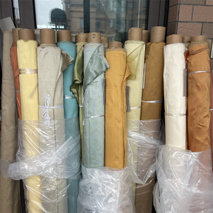 色织加厚双宫真丝面料挺阔骨感晚装礼服西装裙子裤子设计师布料