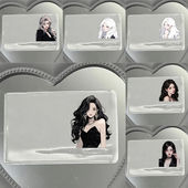 美女姐姐身份证卡套御姐超酷暗黑防丢证件照头像挡脸防磁防窥简约