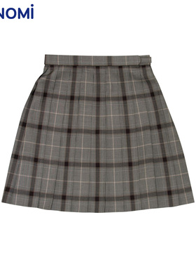 conomi1129新款日系百褶裙学院风羊毛女JK制服裙格子半身裙