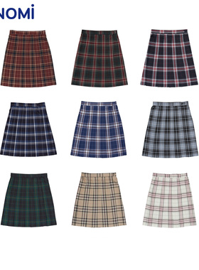conomi日系学院风羊毛百褶裙猪肝格半裙软妹正版JK制服裙jk格子裙