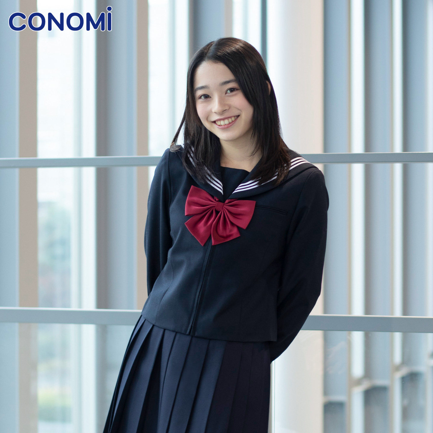 conomi日系冬季纯色海军领长袖 ARCSL-1014C学生服JK制服女水手服