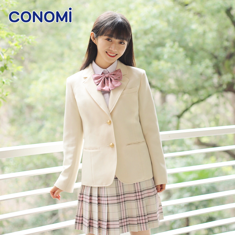 jk日系甜美风学生白色西装