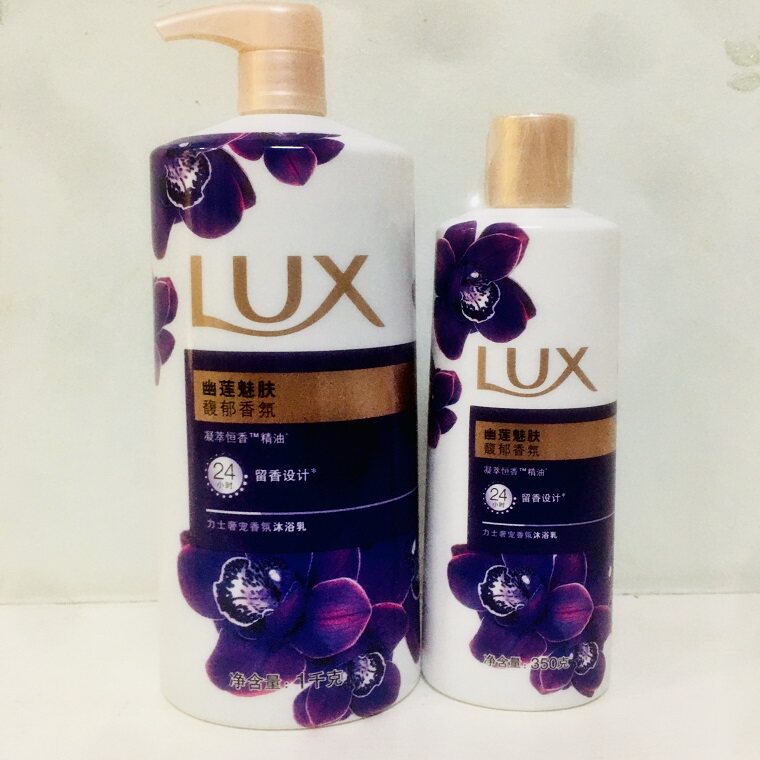 LUX力士幽莲魅肤香氛沐浴露1kg+350g 包邮