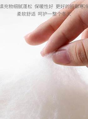白色轻薄棉服女款2025新款冬季保暖夹棉加厚外套短款针织拼接棉袄