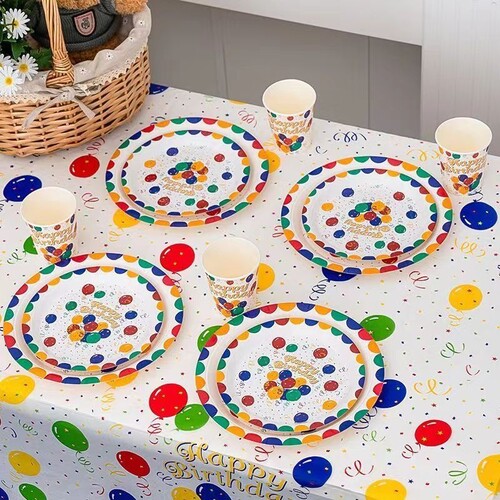 生日派对桌布一次性餐具