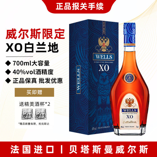法国进口XO白兰地洋酒700ml行货