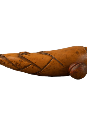 清代黄杨雕竹笋摆件古玩收藏