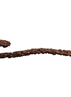 沉香木透雕葫芦纹如意