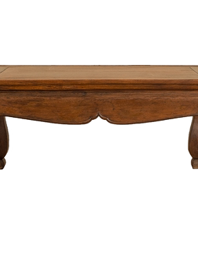 黄花梨束腰三弯腿拦水线炕