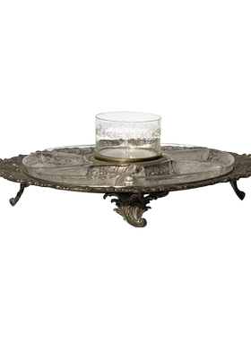 十九世纪西洋银制果盘老