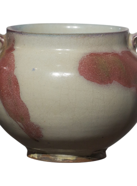 雅然清代双耳罐中式风瓷器文玩