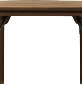 红木刀牙板霸王枨方桌