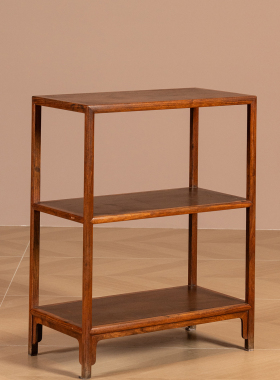 清代黄花梨两层架格收藏