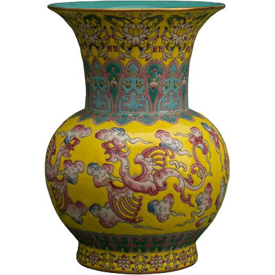 清代粉彩凤纹渣斗瓷器艺术品
