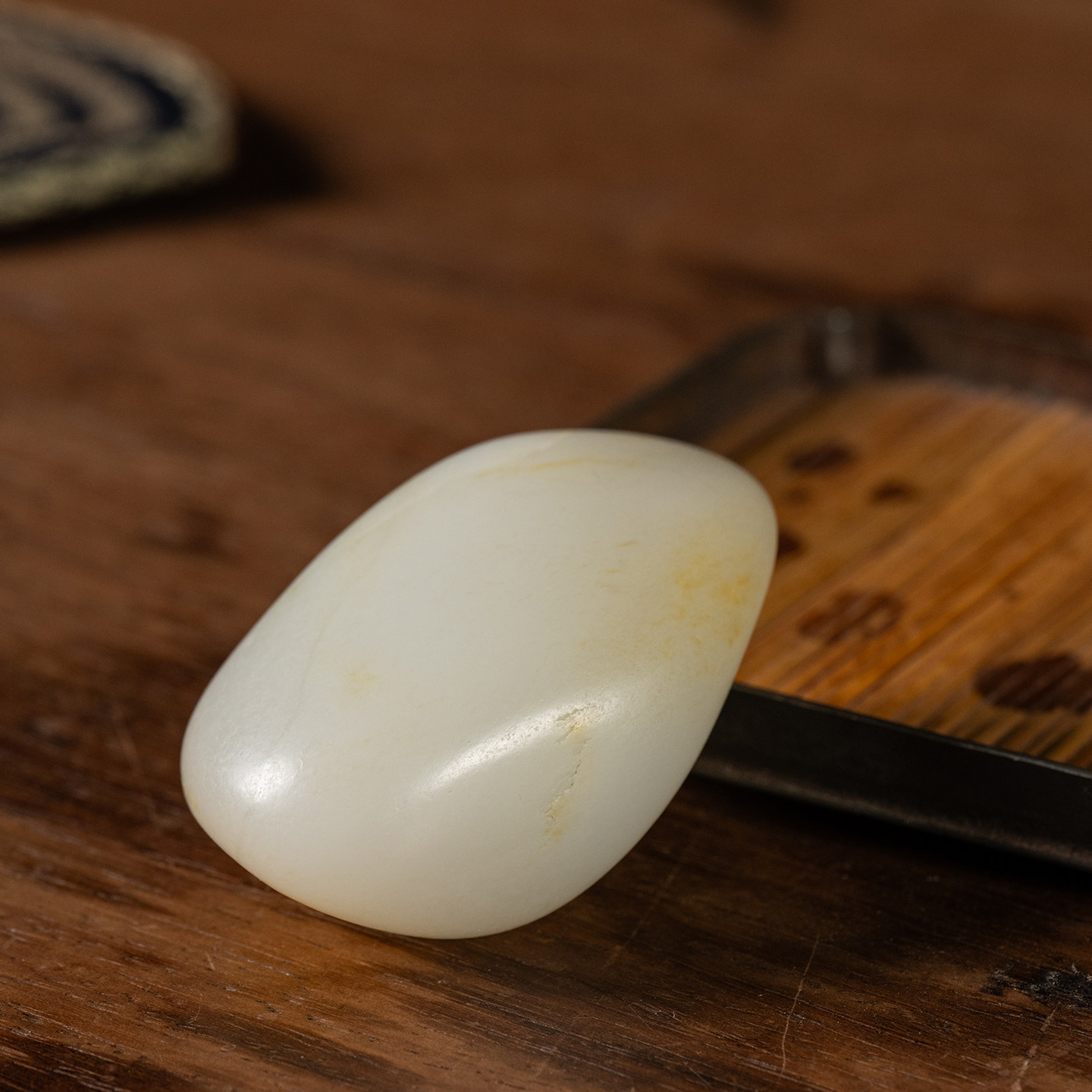 和田玉籽料原石玉器收藏真品新疆天然和田玉籽料原石手把件96g