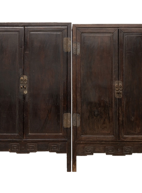 清中期红木一封书式方角柜