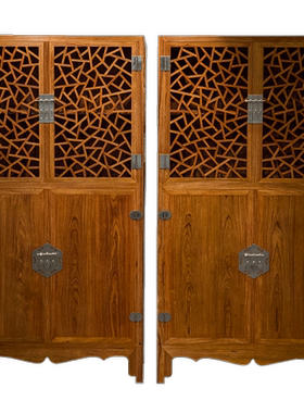 冰绽客厅红木方角柜中式