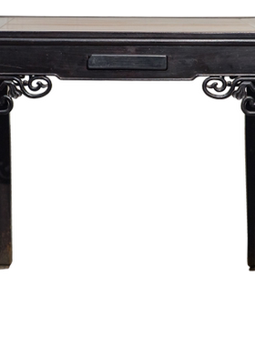 老花梨卷草纹明清古典风方桌榉木