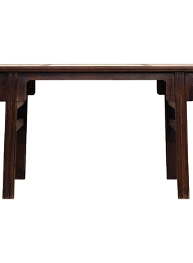 清代红木三镶云石夹头榫刀牙板画案明清古典家具收藏老红木办公桌