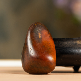 红沁和田玉籽料原籽原皮玉器收藏新疆天然和田玉原石籽料把件57g