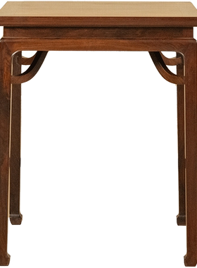 红木高束腰霸王枨马蹄腿方桌