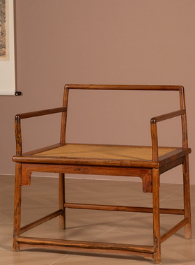清代黄花梨禅椅明式古典家具