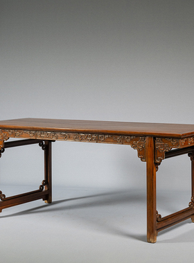 黄花梨夹头榫夔龙纹画案