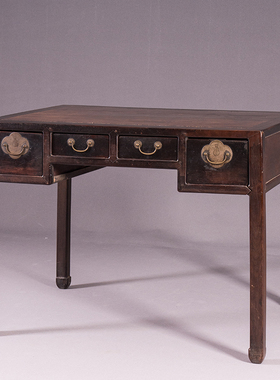 清代红木褡裢式四屉书台