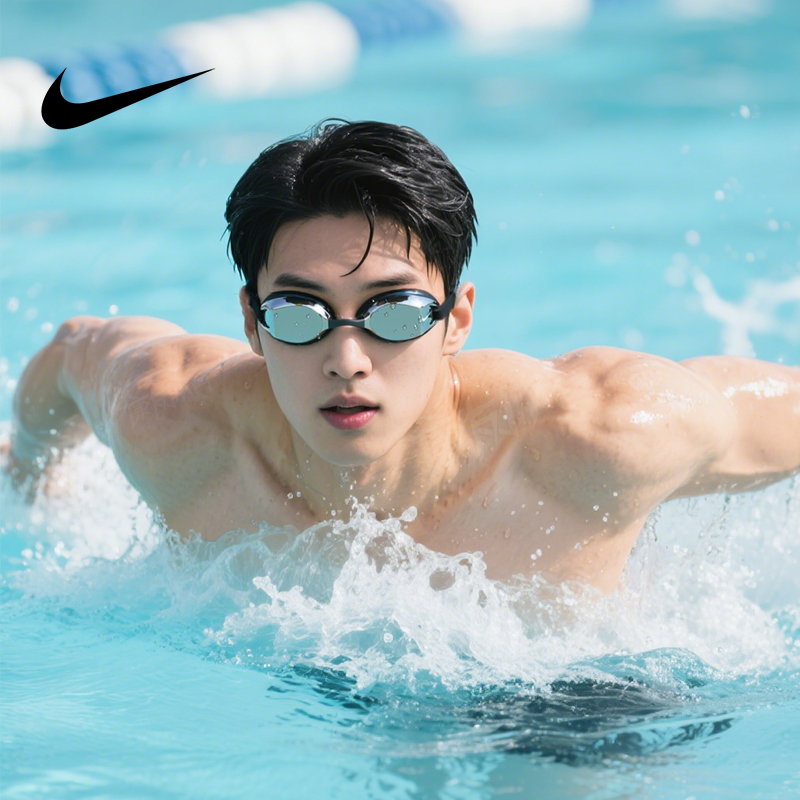 NIKE耐克成人专业泳镜男女士运动训练专用游泳专用镜防水竞速泳镜