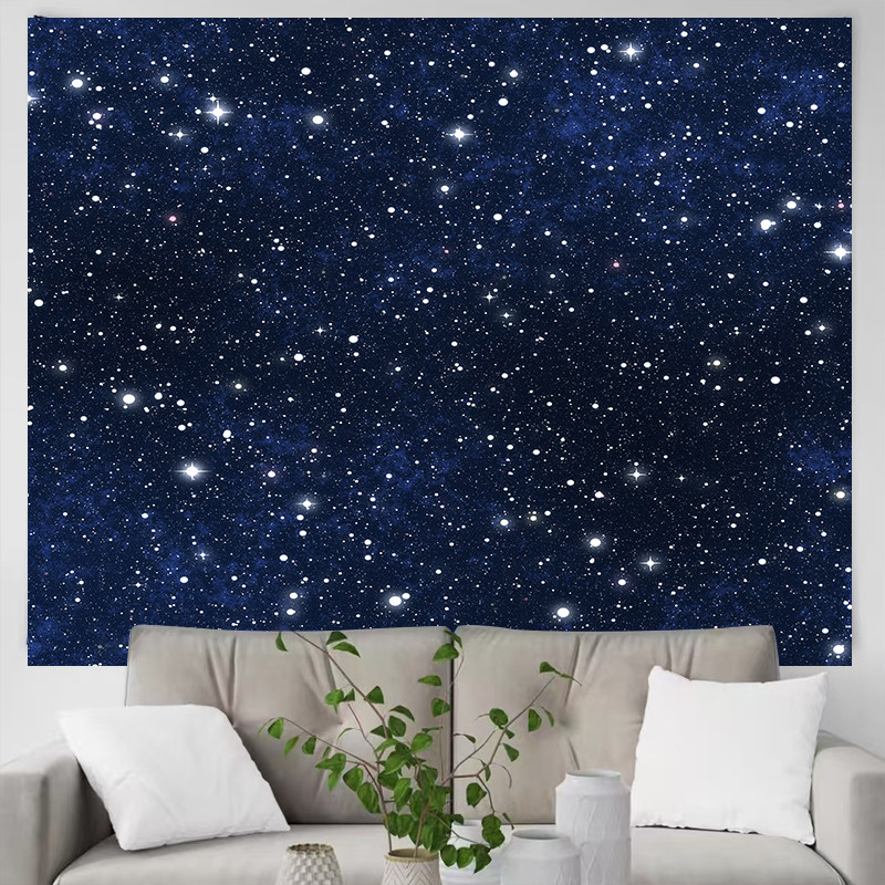 夜空星星挂毯太空宇宙背景布客厅挂墙背景装饰布卧室床头星空挂毯
