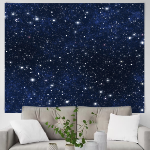 夜空星星挂毯太空宇宙背景布客厅挂墙背景装饰布卧室床头星空挂毯