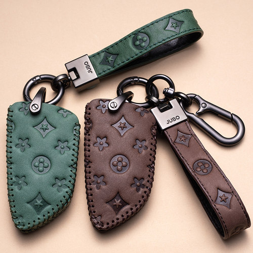 x3钥匙包经典老花皮牛皮