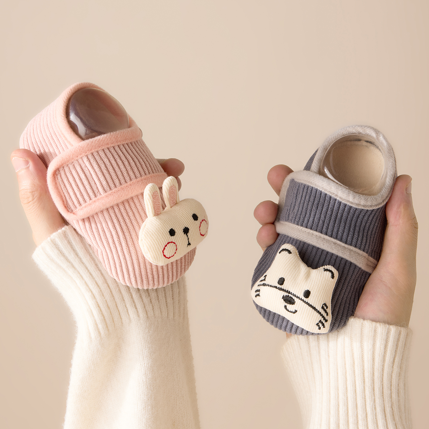 宝宝地板袜秋冬季加绒加厚防滑隔凉婴儿软底儿童学步鞋袜室内早教