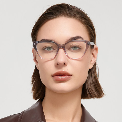 Hickmann时尚多边形板材镜架女素颜大框方圆脸近视眼镜