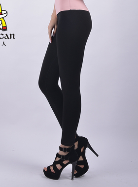 稻草人女士秋冬中厚加绒高腰保暖裤打底智能变频大码打底裤53156