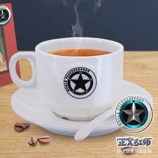 官方正版-正义红师家用小奢华咖啡杯碟套装简约下午茶陶瓷杯子