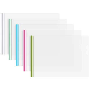a4横款抽杆夹加厚大容量文件夹透明插页横式侧翻拉杆夹彩色竖版上翻资料夹办公用品档案夹学生试卷夹书本夹子